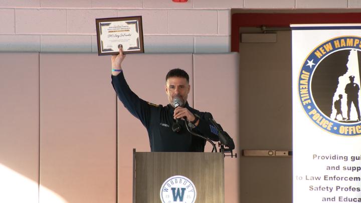 Thumbnail image for Officer Joey named NH SRO of the Year 2026